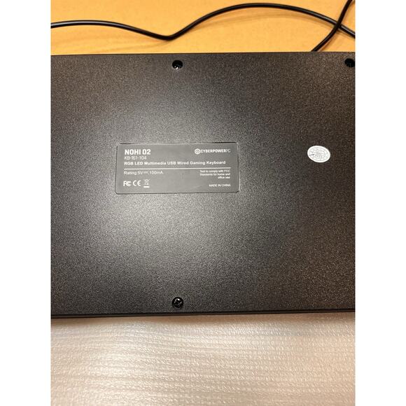 CyberPower PC Play Ready LED Wired Gaming Keyboard 02 RGB NOHI KB-161-104 - Picture 6 of 8